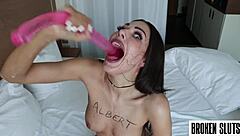 Petite Slut Rough Face Fucks Monster Cock