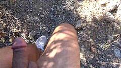 i caught a french nudist milf on the beach and she was shocked by my voyeurism.