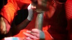 I watched a horny prisoner get to bang two naughty sluts