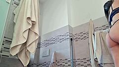 Sexy Latina Hottie Engages In Fetish Masturbation While Cleaning House In Panties.