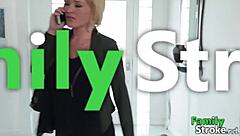 Teen feels intense pleasure sucking step daddy's cock.