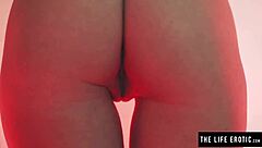 Pretty Redhead Whipping Own Ass Until She Cums!