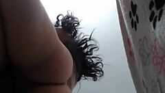 Amateur couple shares homemade moments at home.