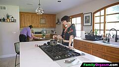 Old Man Fucks Daring Step Daughter and Wife