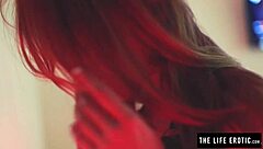 Pretty Redhead Whipping Own Ass Until She Cums!