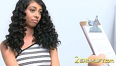 the skinny teen thief gets caught by the officer and is ready to talk.