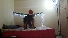 a redhead brazilian squirts while sucking a black cock, hairy and all