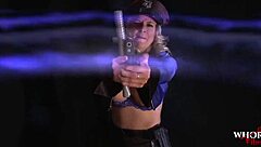 Police Officer Threesome With Masked Guy