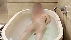 bathing japanese college student in cute asian style