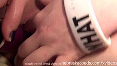 teeny teen with braces flashes in florida college