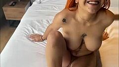 i'm camila fernanda, tiny latina with huge boobs, throating big cock in casting interview