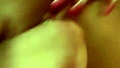 I watch two blonde lesbians fuck a big cock in threesome