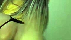 she bends over with thong on the side for rough hidden sex