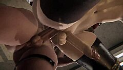 Yuffie cums in Tifa's mouth in double futa