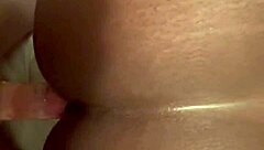 ebony amateur sucks and fucks in bedroom pov