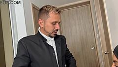 Priest fucks horny latina slut in quickie cumshot and doggystyle action part 1.