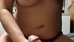 milf teases with big natural tits 😏