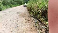 drivers honked as i drilled her ass roadside