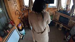 Cheating wife dances and plays with husband's friend while he's away