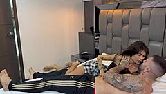 Amateurs Perform Rough Double Penetration On Girlfriend With Tight Pussy