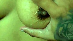 Stepbrother Watches Showering and Fucks Hairy Pussy Hard