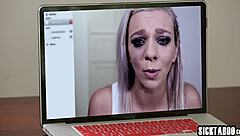 Perverted Teen With Big Tits Sucks Monster Cock Hard!