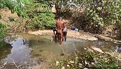 zainab embarks on an adventurous group banging session, deepthroating and choking on massive cocks