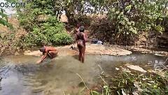 zainab embarks on an adventurous group banging session, deepthroating and choking on massive cocks