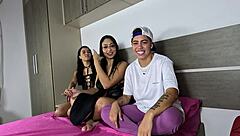 What Happens When A Third Girl Joins Two Novices In Bed?