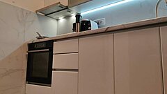 Pawg In Tight Yoga Shorts Prepares Food Boldly