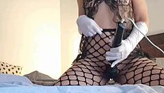 halloween cosplay black bride masturbates