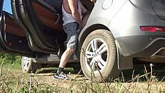 A fan asked me to fuck her right in the car with passionate creampie.