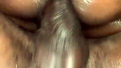 Ebony fat ass beauty squirting from big cock creampie?