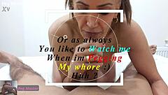 girlfriend gives rimjob, spanks ass, swallows cum in mouth during femdom homemade couple session with tits exposed