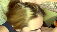 Hot Blonde Deepthroat and Hardcore Sex to Cum in Mouth