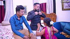 Husband shares his innocent wife with his friend full threesome movie