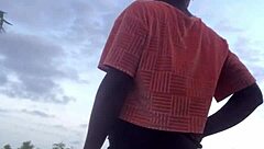 Crazy Bitch Twerks Half Naked In Forest