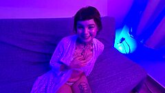 Cute alt teen fucks lucky guy, mouth filled with creamy cum