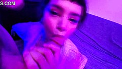 Cute alt teen fucks lucky guy, mouth filled with creamy cum