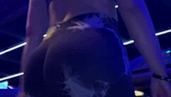 Beautiful homemade amateur with big natural tits sucked trainer