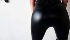 Ass worship dominatrix in tight leggings, sexy juicy ass dreams