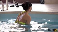 Black4K: Girls' Swimming Lesson Turns to Interracial Fun?