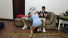 dancing with stepdad and stepbro, they fill my pussy with cum