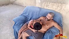 Young teen slut bends over for intense anal on the sofa