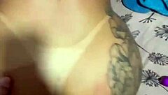 Brazilian wife in lingerie takes monster cock while husband watches in wild cuckold scene