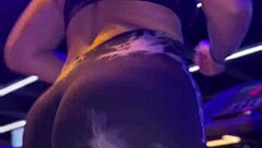 Beautiful homemade amateur with big natural tits sucked trainer