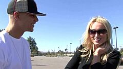 diana doll, blonde slut, boldly handles giant cock in blowjob and masturbation scene