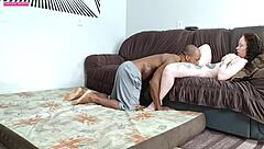 Young blonde wife surprises with interracial pussy pounding and loud moans