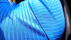 Showing off in public with Luna Oliveira and Vagninho