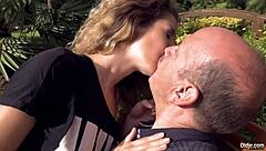 oldman pounds skinny blonde girlfriend